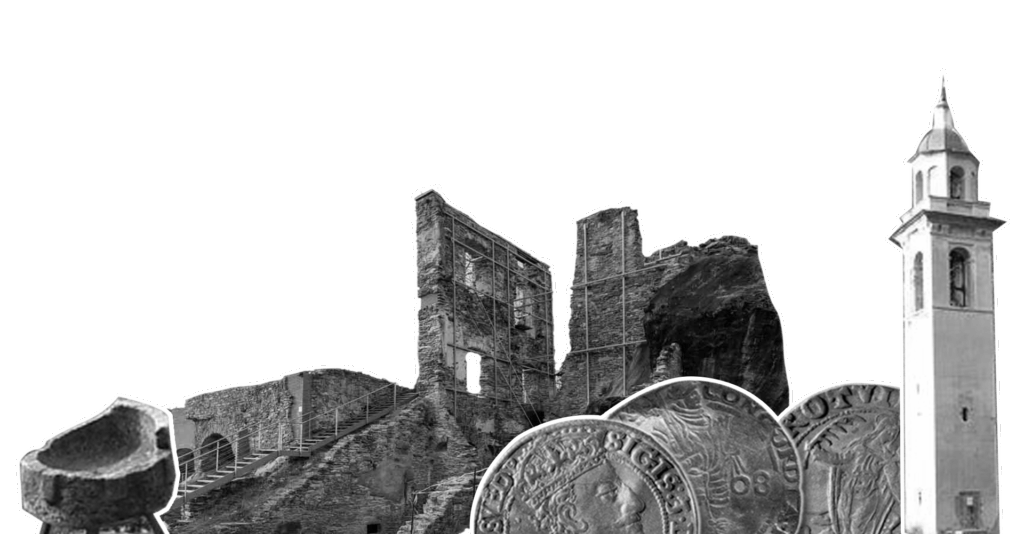 simboli dell'antica piuro e delle sue rovine