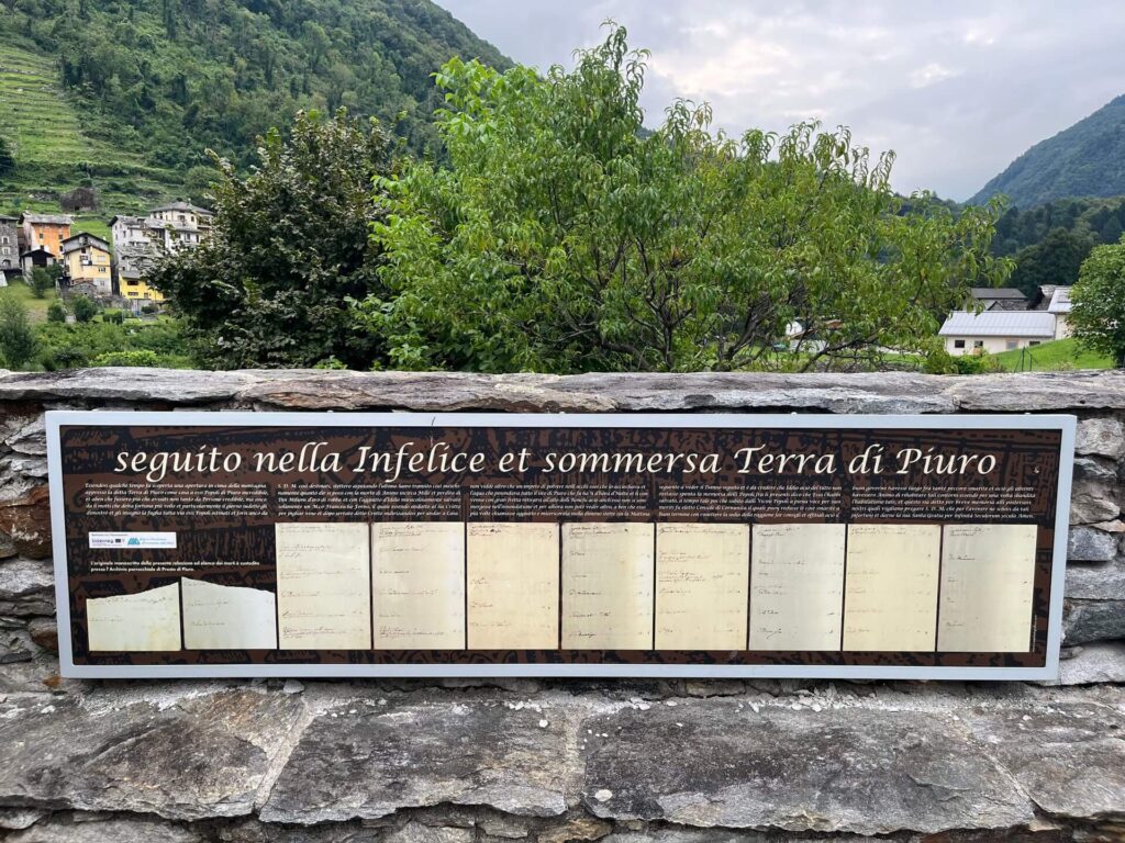 Capèla di mòort a Piuro in memoria delle vittime della frana del 1618